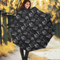 Black And White Books Pattern Print Foldable Umbrella