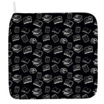 Black And White Books Pattern Print Hand Towel