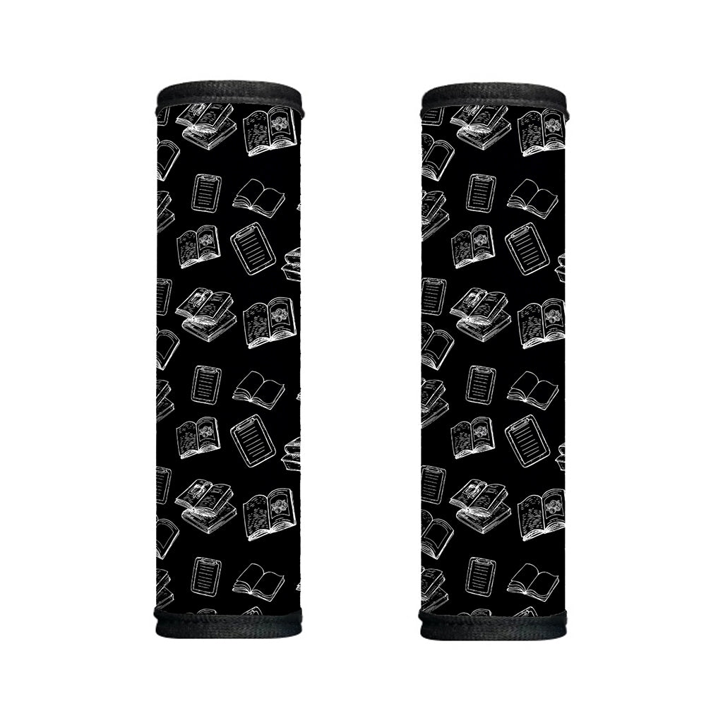 Black And White Books Pattern Print Handle Covers