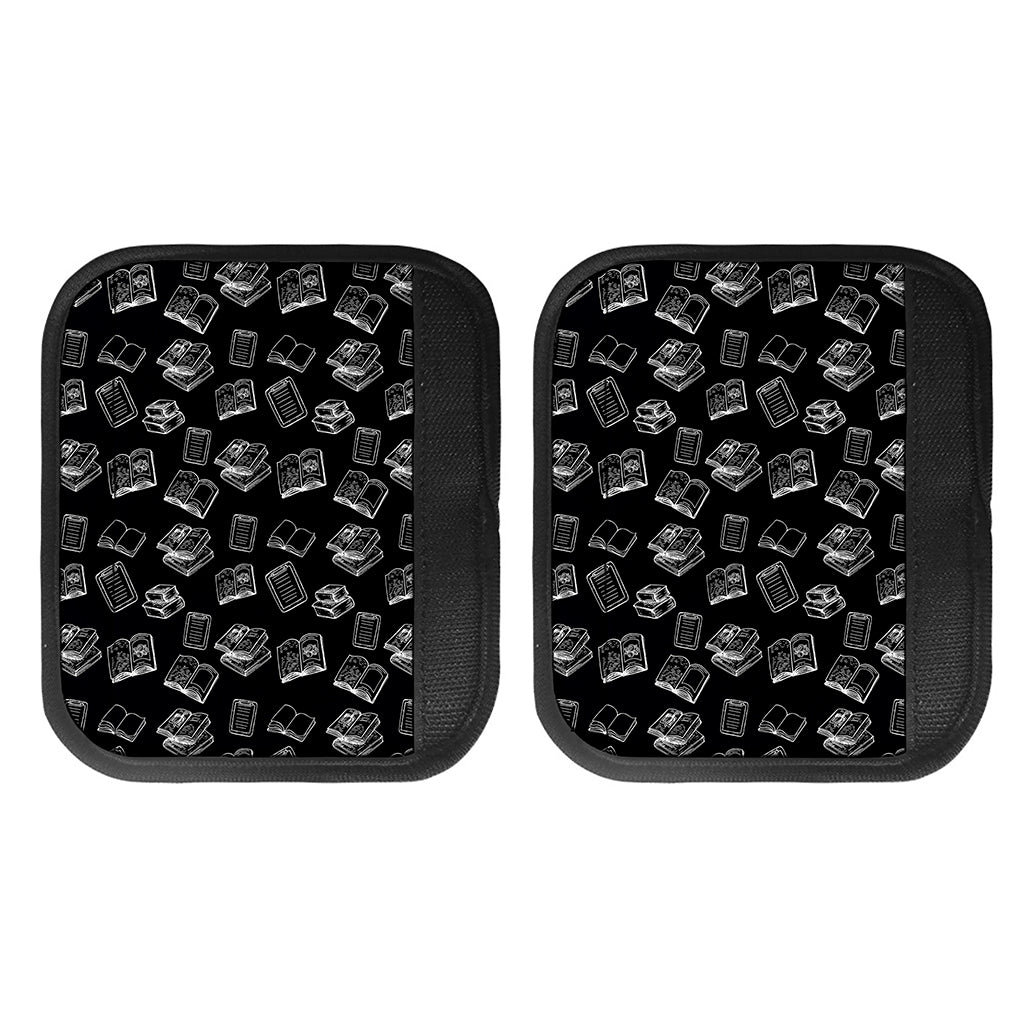 Black And White Books Pattern Print Handle Covers