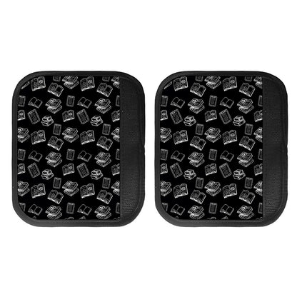 Black And White Books Pattern Print Handle Covers