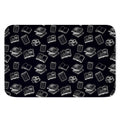 Black And White Books Pattern Print Indoor Door Mat