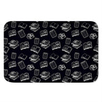 Black And White Books Pattern Print Indoor Door Mat