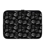 Black And White Books Pattern Print Laptop Sleeve