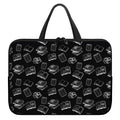 Black And White Books Pattern Print Laptop Sleeve With Handle