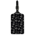 Black And White Books Pattern Print Luggage Tag