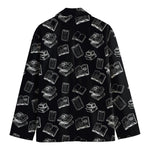 Black And White Books Pattern Print Men's Blazer