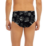 Black And White Books Pattern Print Men's Briefs