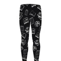 Black And White Books Pattern Print Men's Leggings