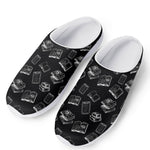 Black And White Books Pattern Print Mesh Casual Shoes