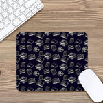 Black And White Books Pattern Print Mouse Pad