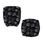 Black And White Books Pattern Print Office Chair Cover