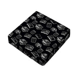 Black And White Books Pattern Print Outdoor Seat Cushion Cover