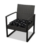 Black And White Books Pattern Print Outdoor Seat Cushion Cover