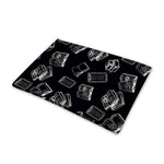 Black And White Books Pattern Print Pet Cooling Mat Cover