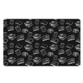 Black And White Books Pattern Print Polyester Doormat