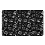 Black And White Books Pattern Print Polyester Doormat