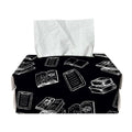Black And White Books Pattern Print Rectangle Tissue Box Cover