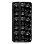 Black And White Books Pattern Print Refrigerator Handle Covers