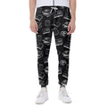 Black And White Books Pattern Print Joggers