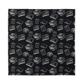 Black And White Books Pattern Print Silk Bandana