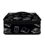 Black And White Books Pattern Print Small Lunch Bag