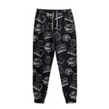 Black And White Books Pattern Print Sweatpants