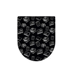Black And White Books Pattern Print Toilet Lid Cover