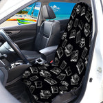 Black And White Books Pattern Print Waterproof Car Seat Cover