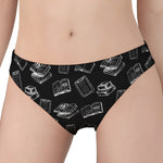 Black And White Books Pattern Print Women's Panties
