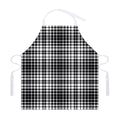 Black And White Border Tartan Print Adjustable Apron