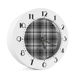 Black And White Border Tartan Print Alarm Clock