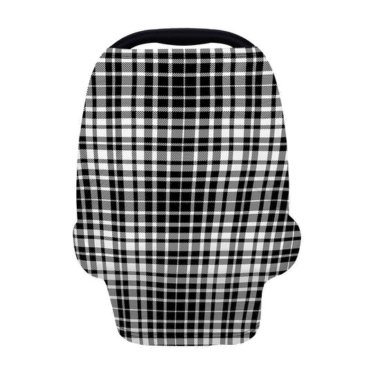 Black And White Border Tartan Print Baby Seat Cover