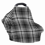 Black And White Border Tartan Print Baby Seat Cover