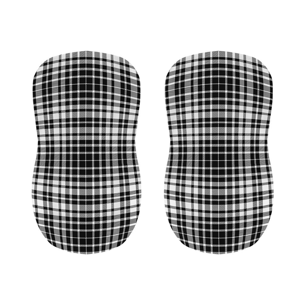 Black And White Border Tartan Print Bar Stool Covers