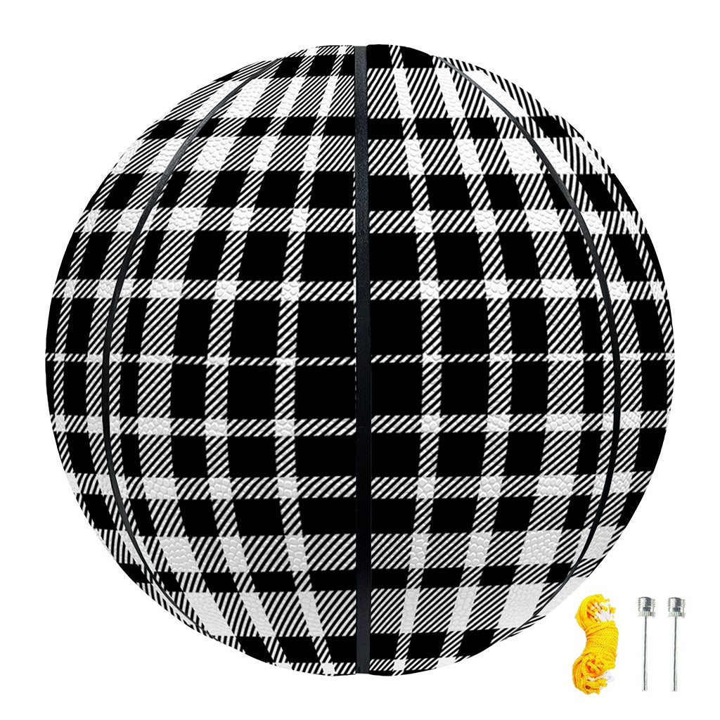 Black And White Border Tartan Print Basketball