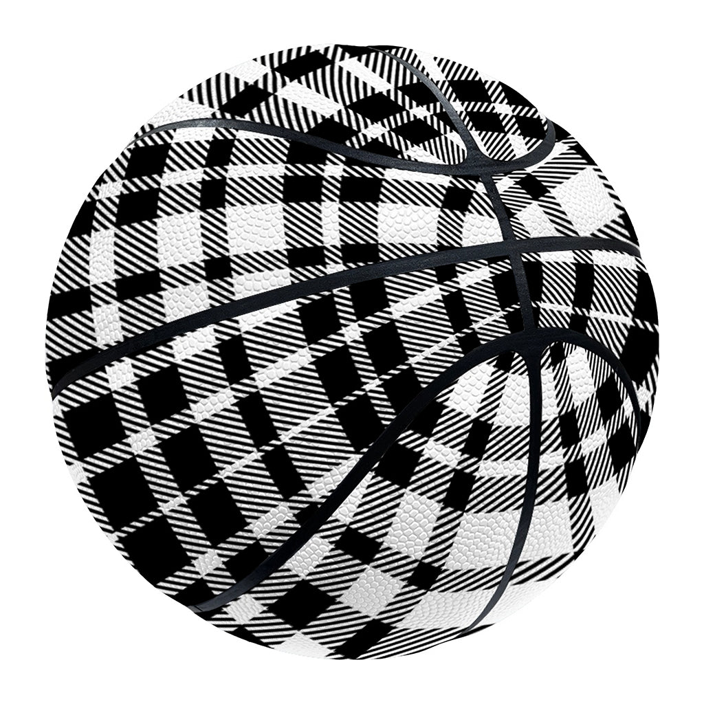 Black And White Border Tartan Print Basketball