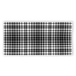 Black And White Border Tartan Print Beach Towel