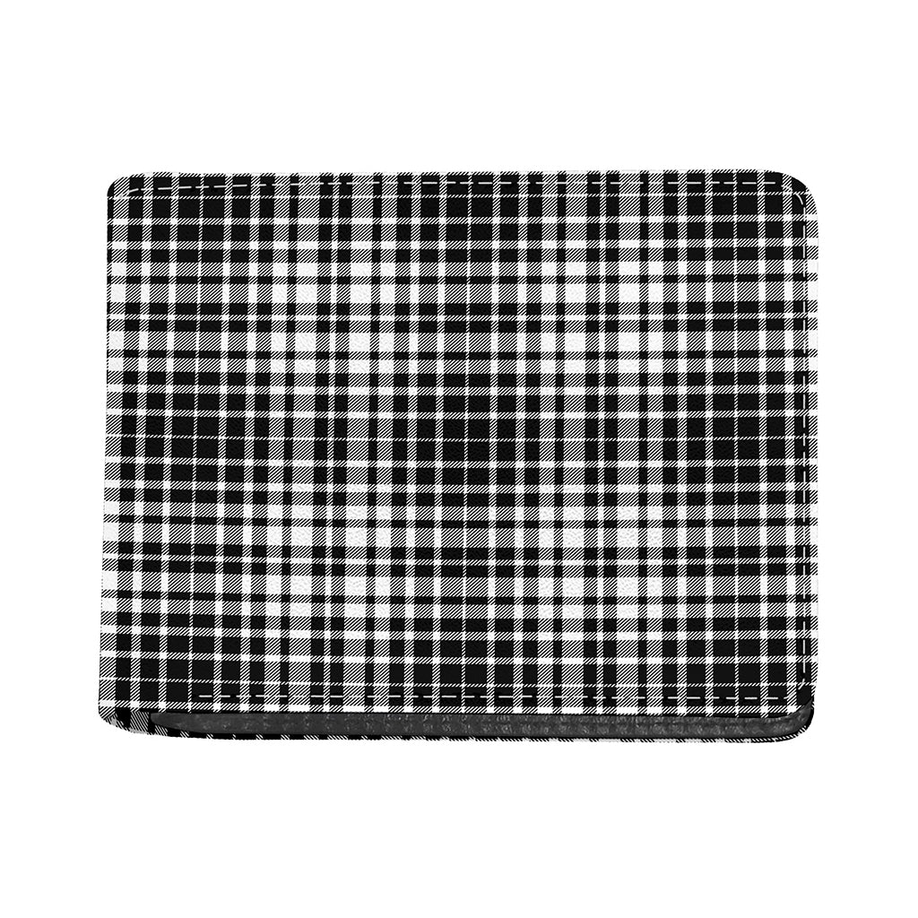 Black And White Border Tartan Print Bifold Wallet
