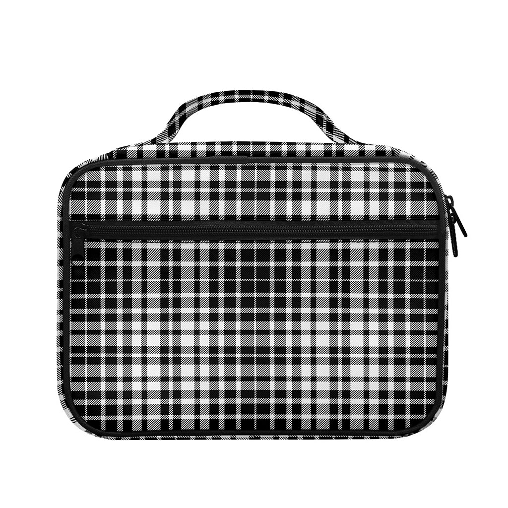 Black And White Border Tartan Print Briefcase Bible Bag