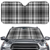 Black And White Border Tartan Print Car Windshield Sun Shade