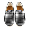 Black And White Border Tartan Print Casual Shoes