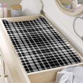 Black And White Border Tartan Print Changing Pad Cover