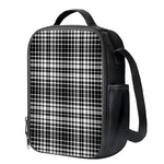 Black And White Border Tartan Print Crossbody Lunch Bag