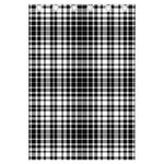 Black And White Border Tartan Print Curtain