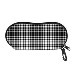 Black And White Border Tartan Print Glasses Case
