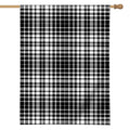 Black And White Border Tartan Print House Flag