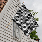 Black And White Border Tartan Print House Flag