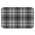 Black And White Border Tartan Print Indoor Door Mat