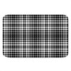 Black And White Border Tartan Print Indoor Door Mat